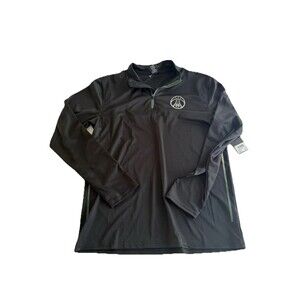 NBA Milwaukee Bucks Quarter zip Size L Basketball Pullover NWT Black Light Thin